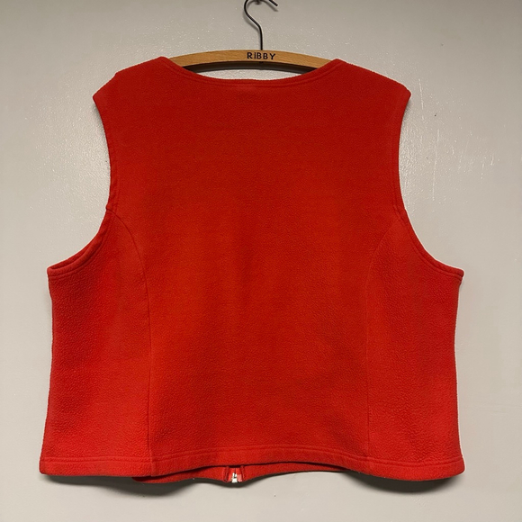 L.L.Bean Fleece Vest women’s 1X red - Picture 6 of 6